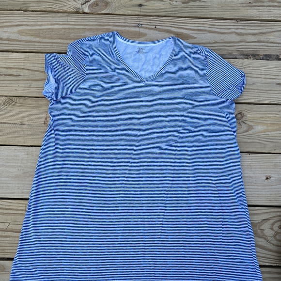 Jockey Blue Striped Pajama Top - Picture 1 of 3